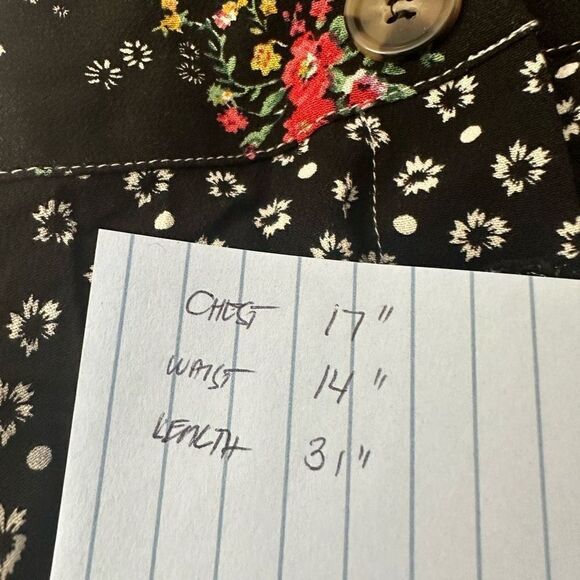 Free People Wonderland Printed A-Line Mini Dress Black Floral sz Small New - Picture 11 of 11